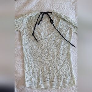 Zara Light Green Lace Sweater